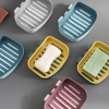 Double-layer water-draining soap box that won't get your hands stuck, bathroom shelf, strong and seamless soap box details Picture